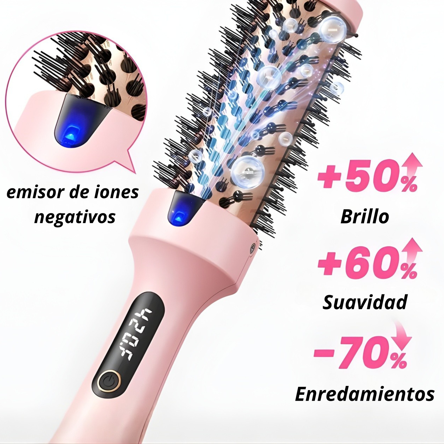 Peine Iónico 3 en 1 con 6 temperaturas diferentes