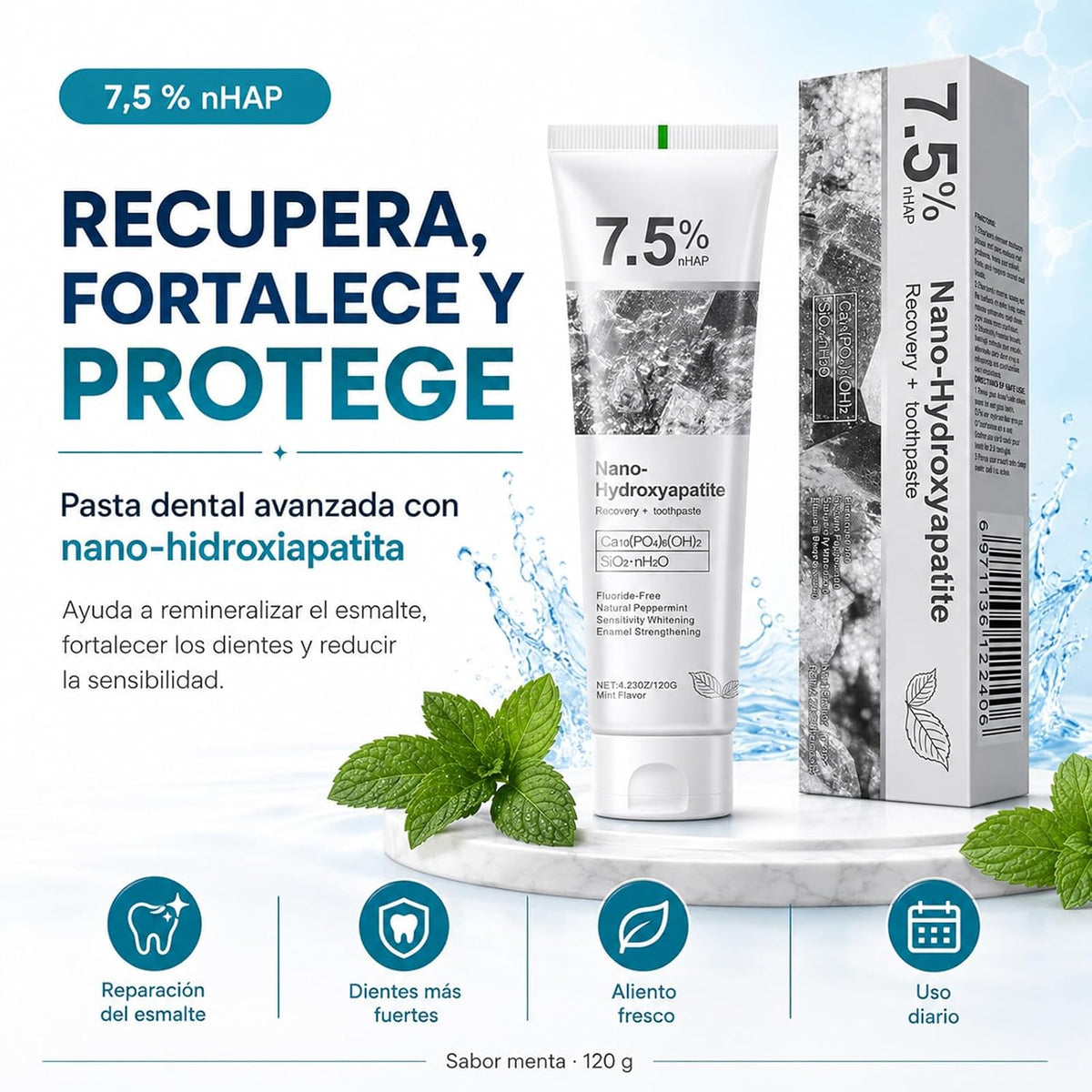 Pasta de dientes con hidroxiapatita 7,5 % - imagen 2