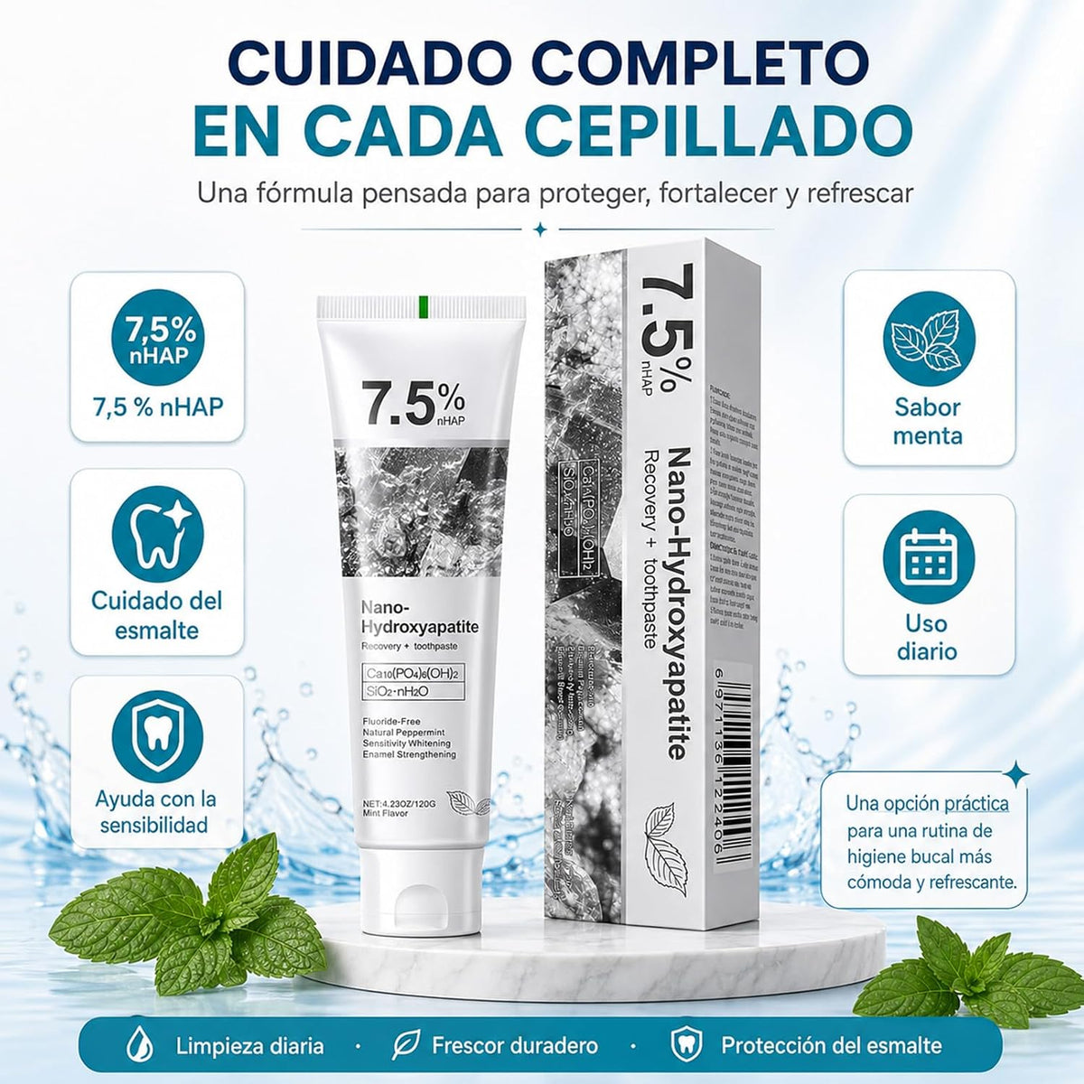 Pasta de dientes con hidroxiapatita 7,5 % - imagen 8