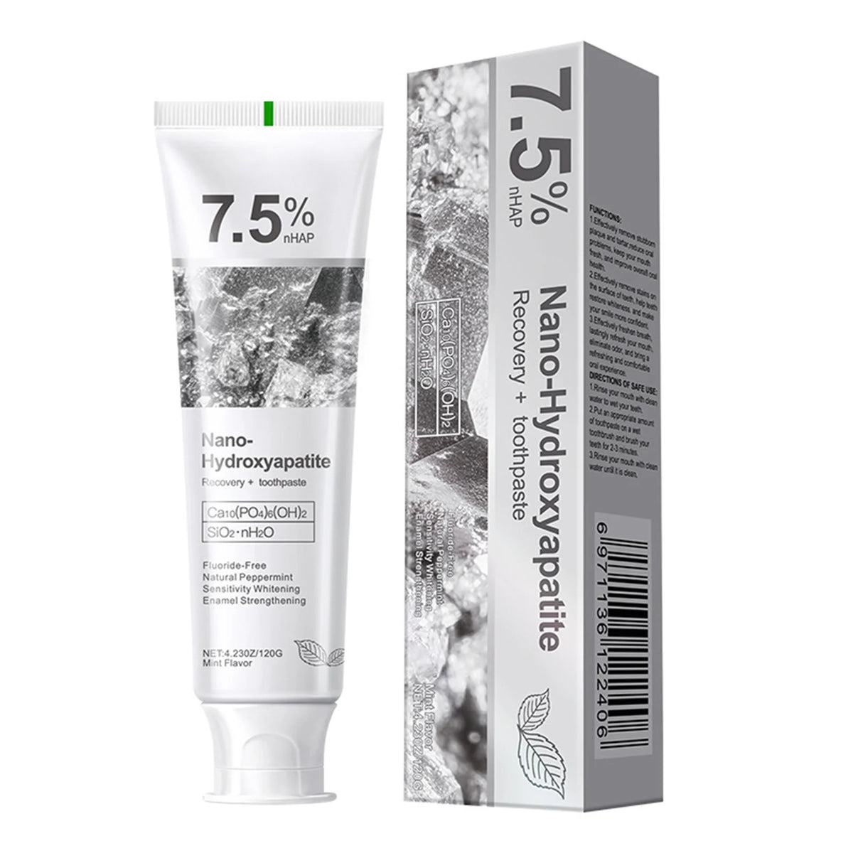 Tubo de pasta de dientes con hidroxiapatita al 7,5 %, 120 g
